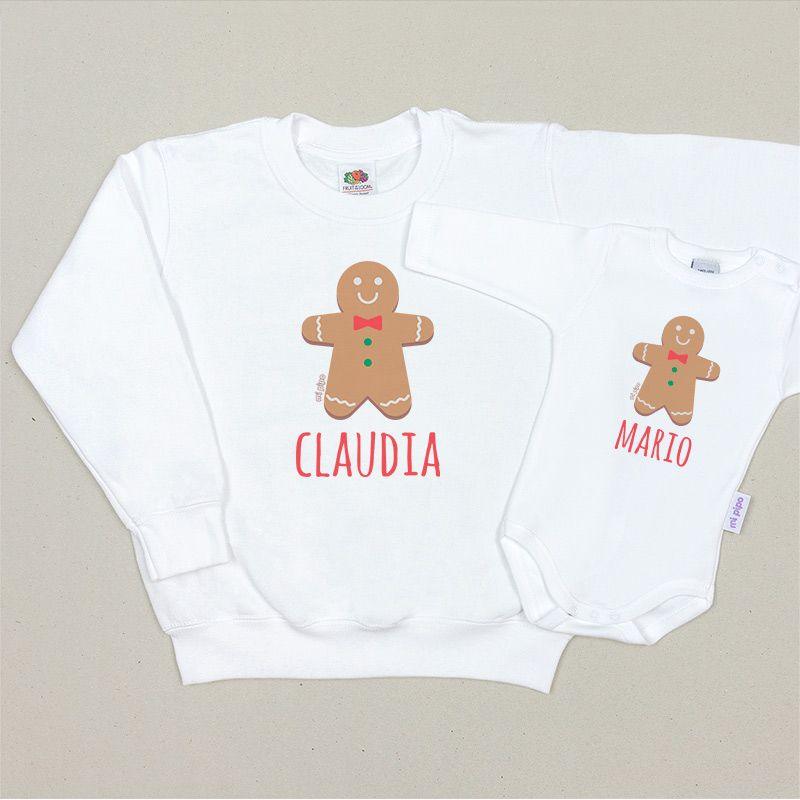 Pack Prendas Personalizadas Papa o Mama con Hijo a juego Mi Pipo Jengibre - Nanetes #