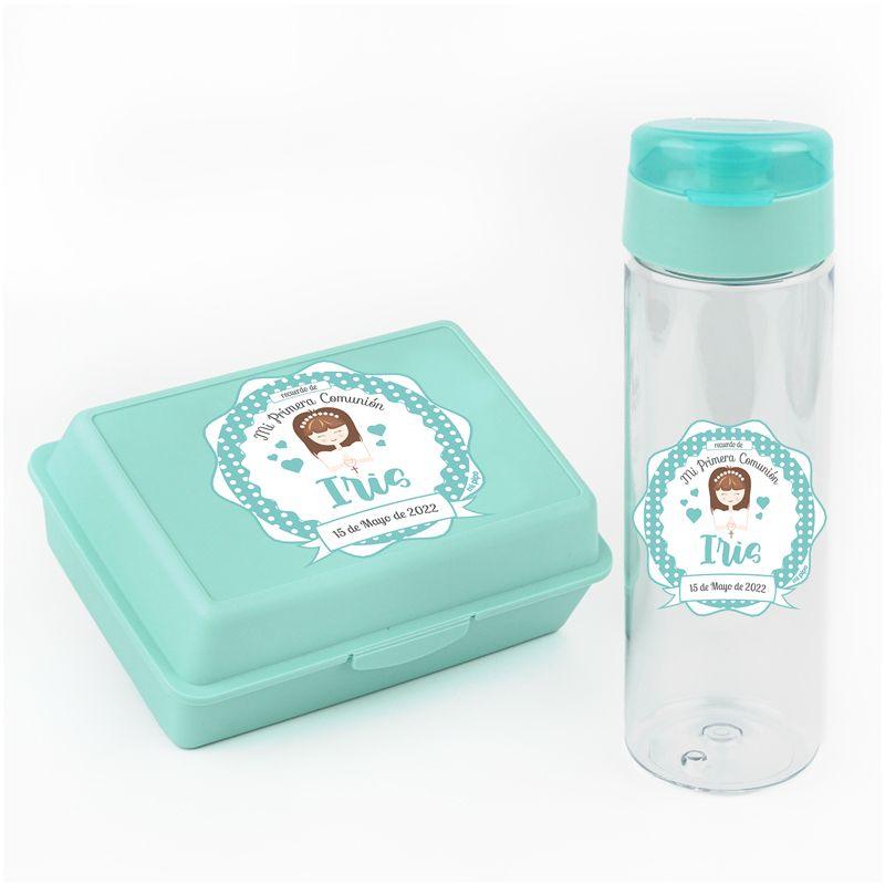 Pack Almuerzo Infantil Detalle comunion Aguamarina - Nanetes #