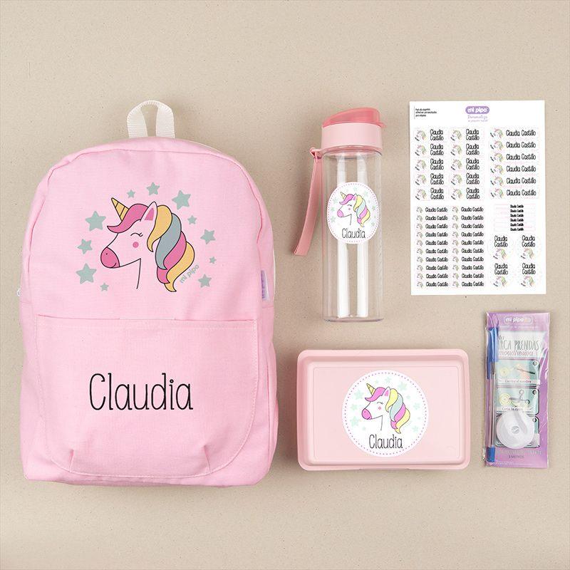 Pack equipacion colegio Unicornio Rosa - Nanetes #