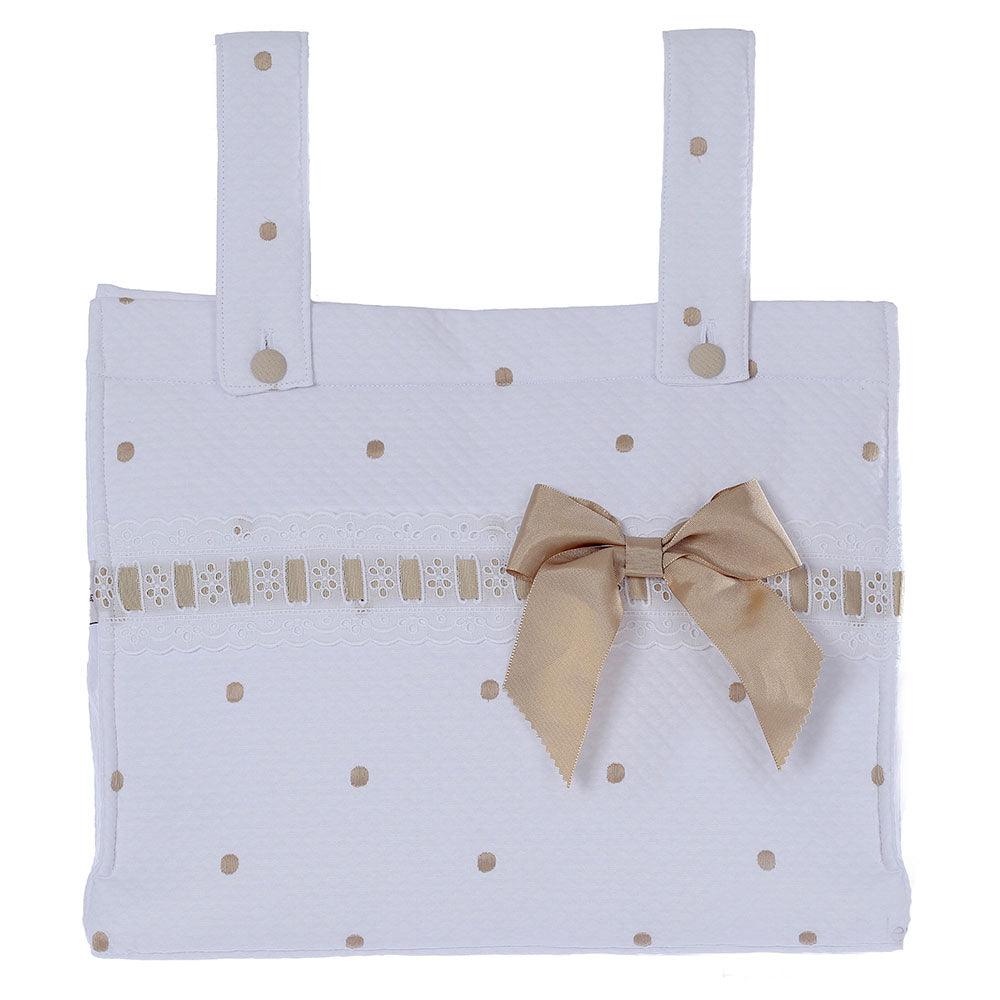 Bolso Panera Carro Pique Topos Bordados Bebiti Nanetes