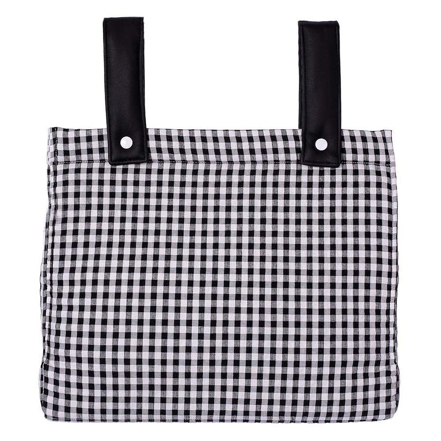 Bolso Panera Carro Bebe Vichy Negro Bebiti Nanetes - Nanetes #