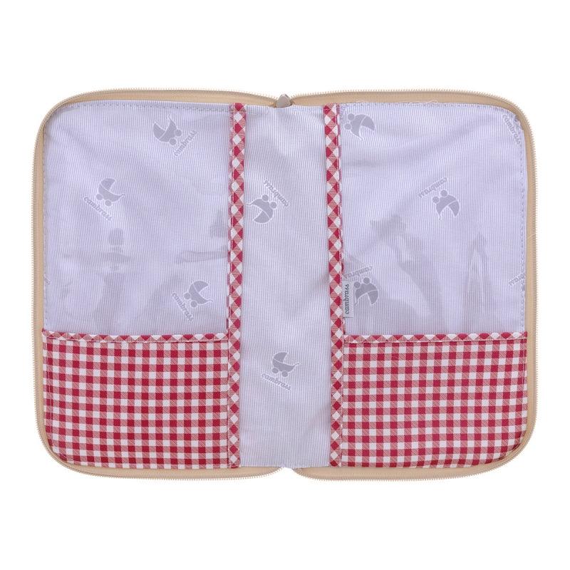 Porta documentos Bebé Vichy Rojo Cambrass - Nanetes #
