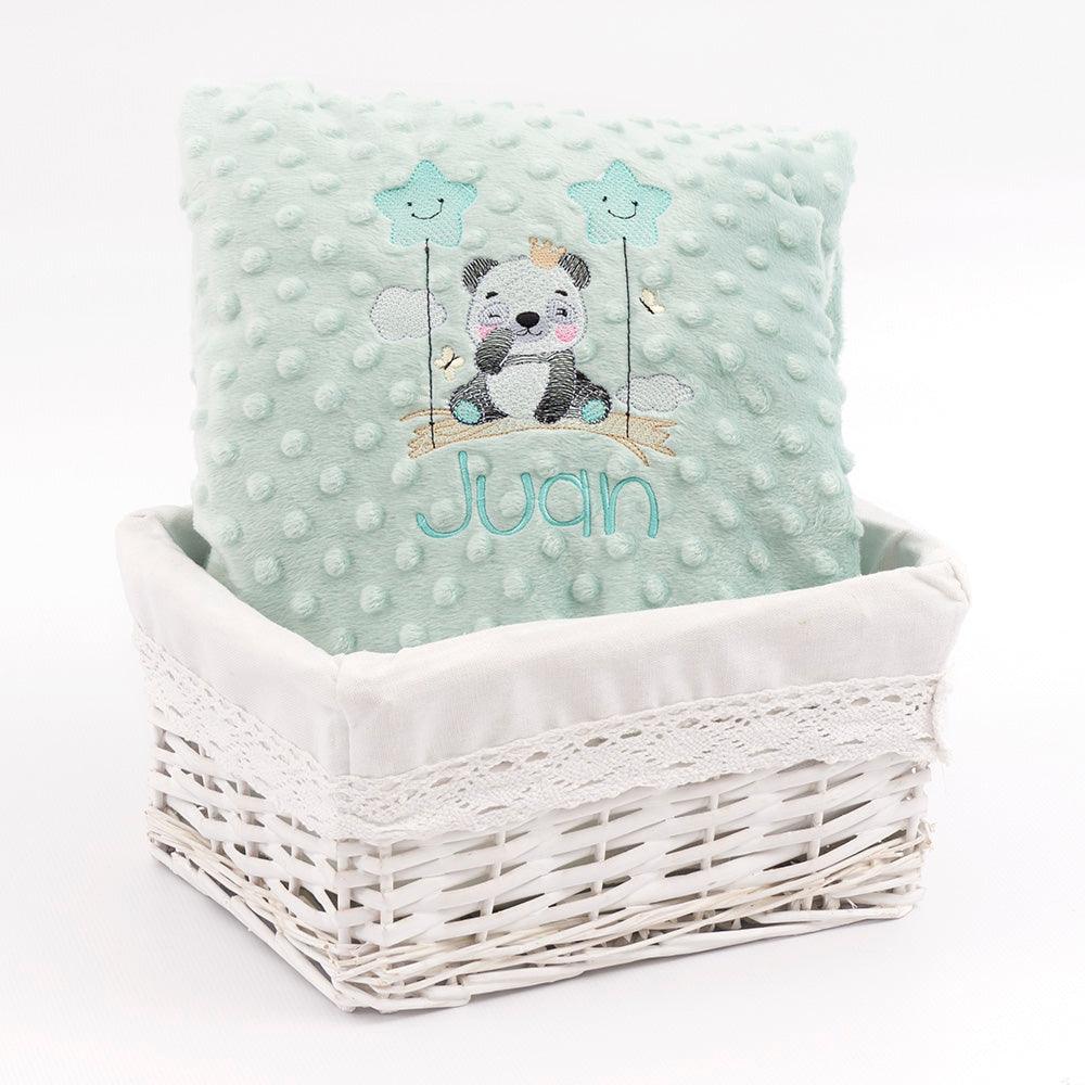 Mantita Personalizada Oso Panda Globos Nanetes - Nanetes #