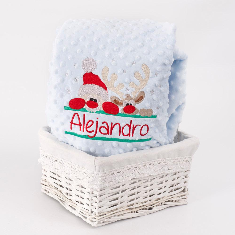 Manta Bebe Personalizada Navidad Noel y Rudolf Nanetes - Nanetes #