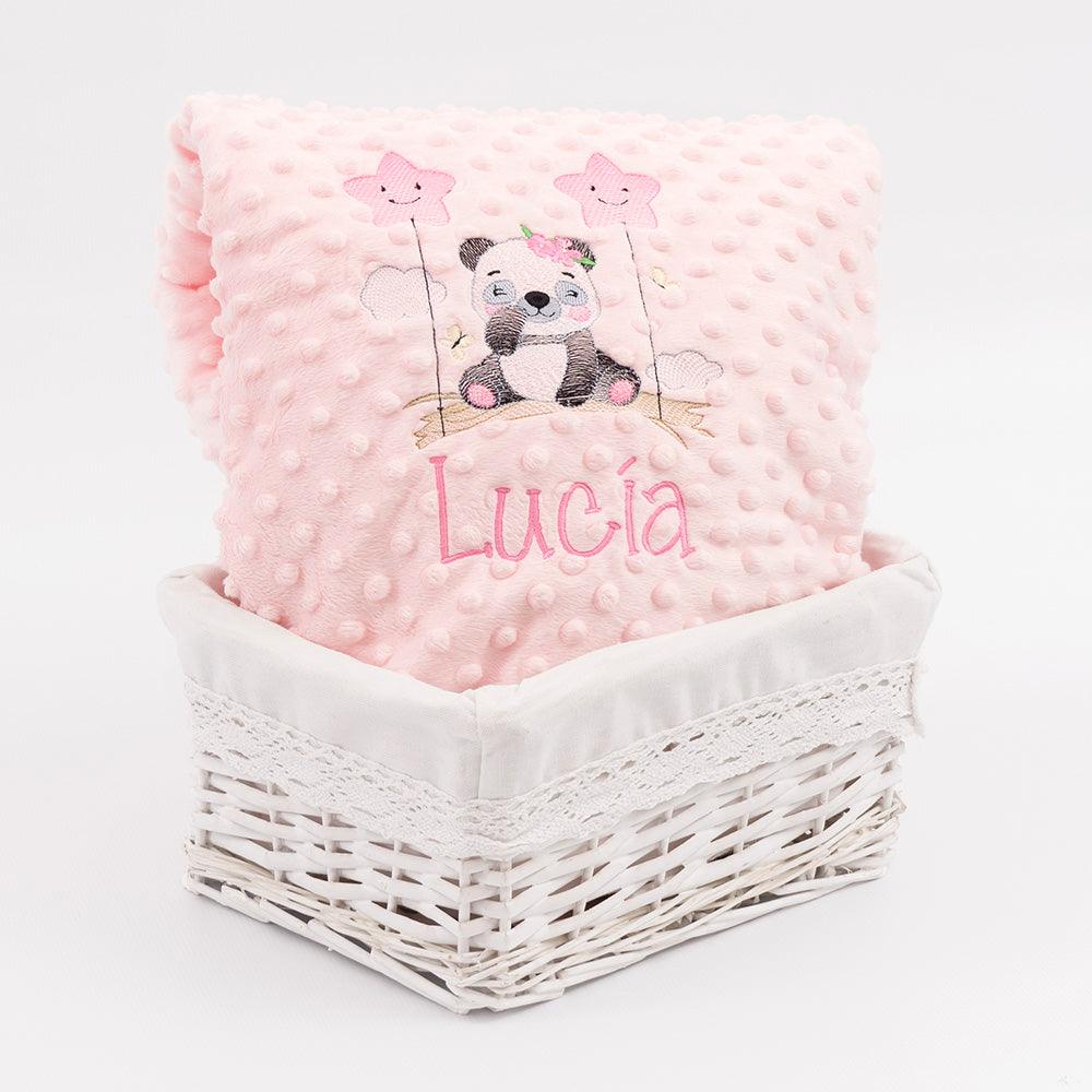 Mantita Personalizada Oso Panda Globos Nanetes - Nanetes #