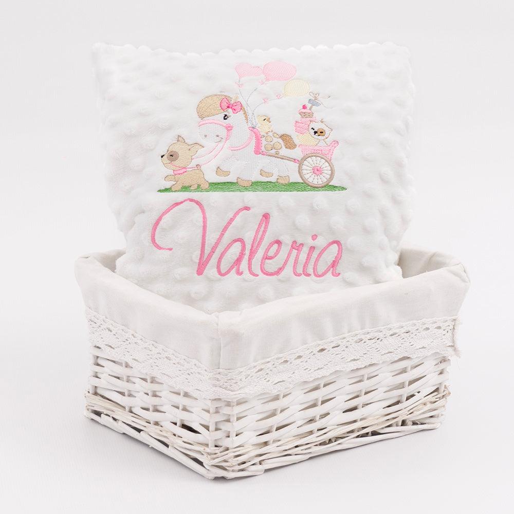 Mantita Personalizada Caballito con Carro Nanetes - Nanetes #