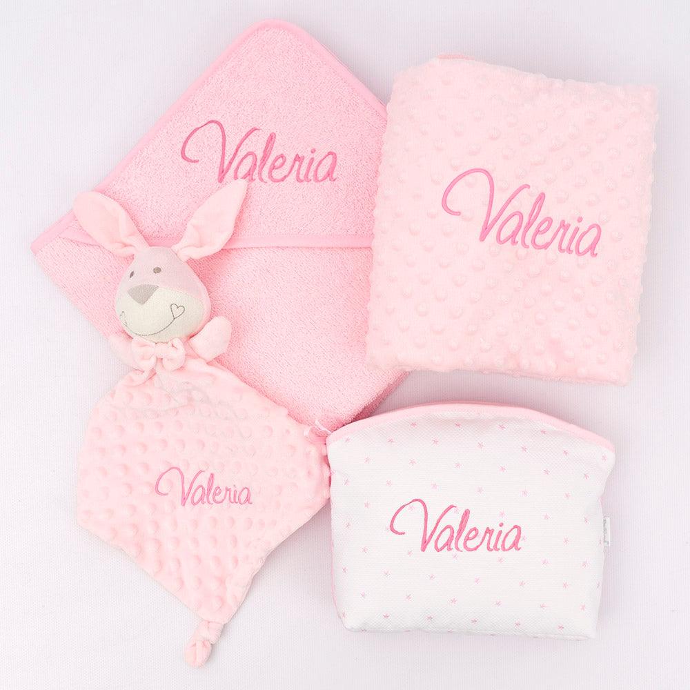 Canastilla Bebe Regalo Personalizada Rosa - Nanetes #