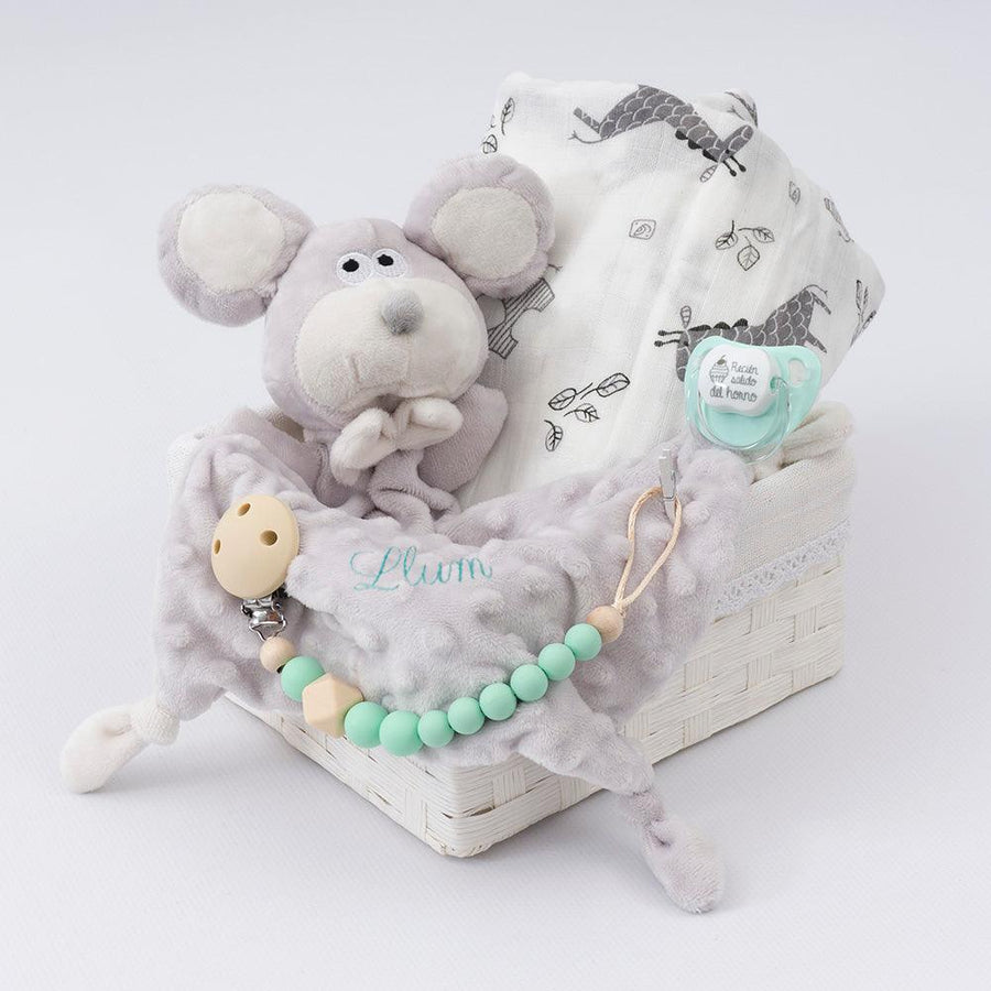 Cesta Regalo Ratoncito Menta - Nanetes #