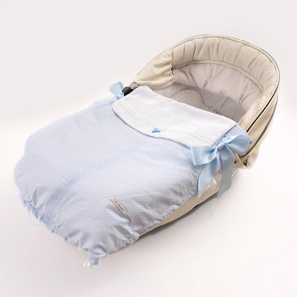 Colcha con saco capazo 3 usos Venecia Celeste Bimbi Class - Nanetes #