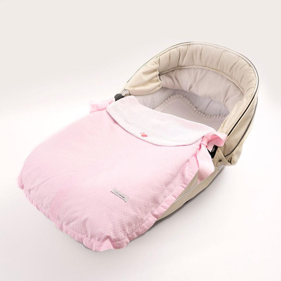 Colcha con saco capazo 3 usos Venecia Rosa Bimbi Class - Nanetes #