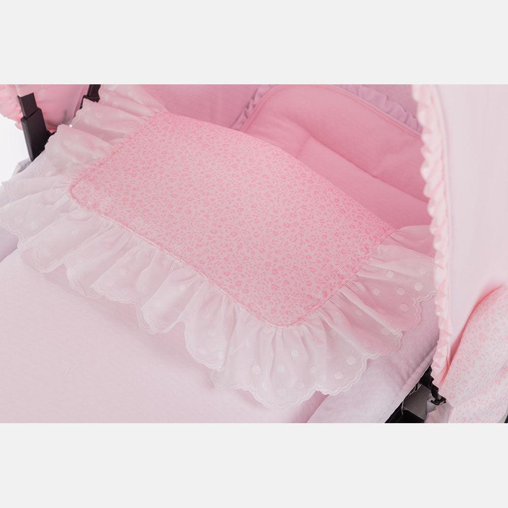 Saco Capazo Verano 742 flores Rosa Bebiti Nanetes - Nanetes #