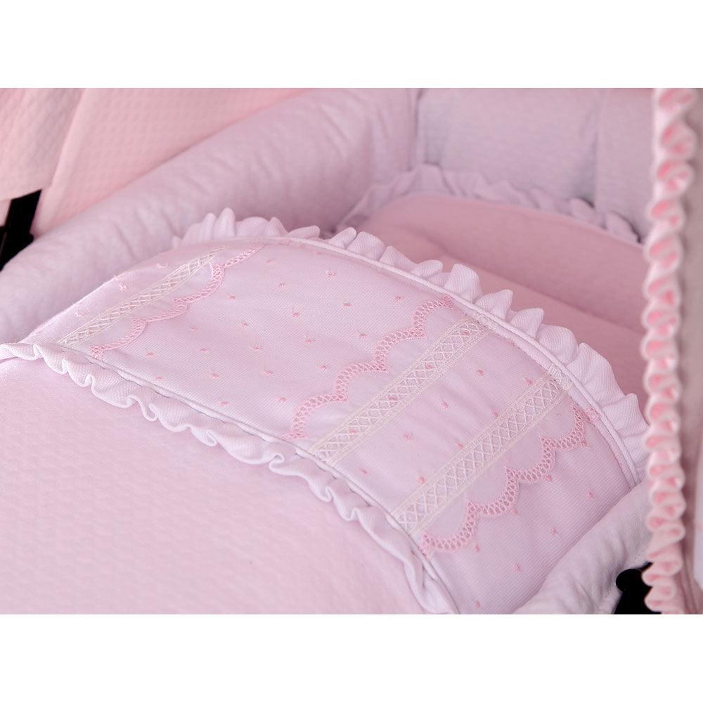 Saco Capazo Bebé a Medida 122 Rosello Rosa Bebiti By Nanetes - Nanetes #