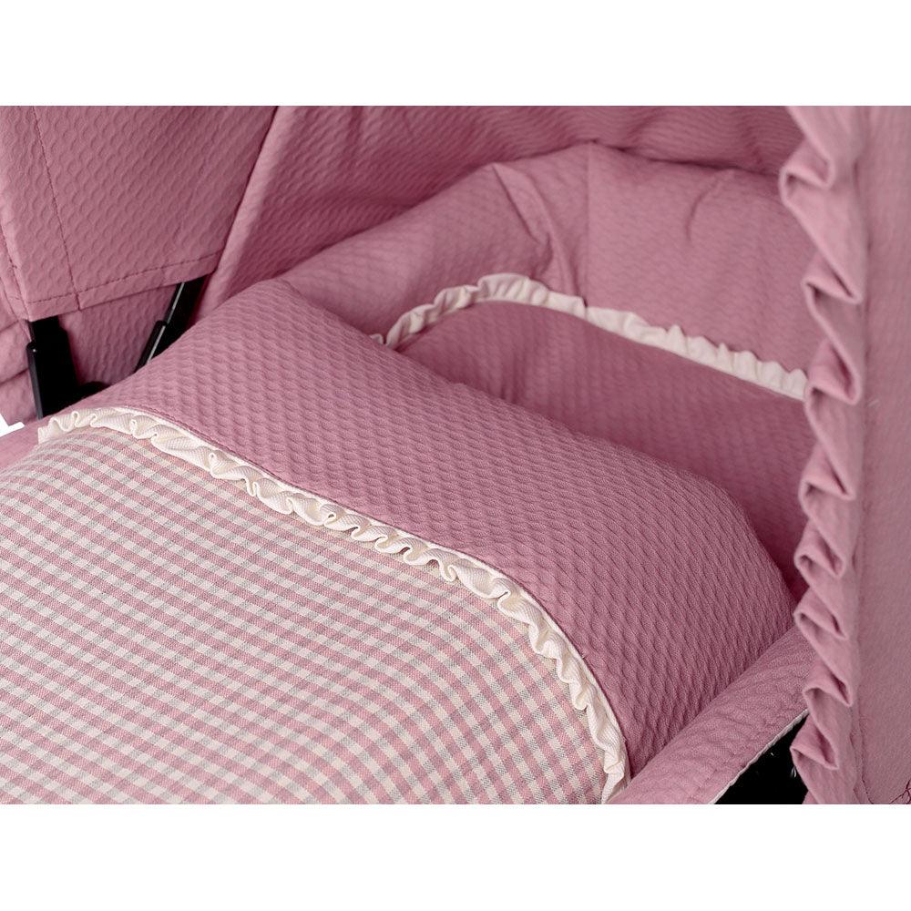 Saco Capazo Bebé Interior A Medida 164 Vichy Bebiti By Nanetes - Nanetes #