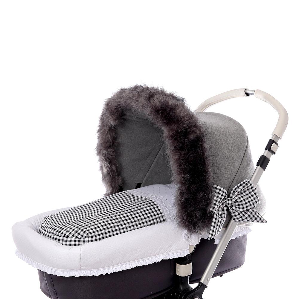 Saco Capazo Bebé a Medida 191 Vichy Negro Bebiti By Nanetes - Nanetes #