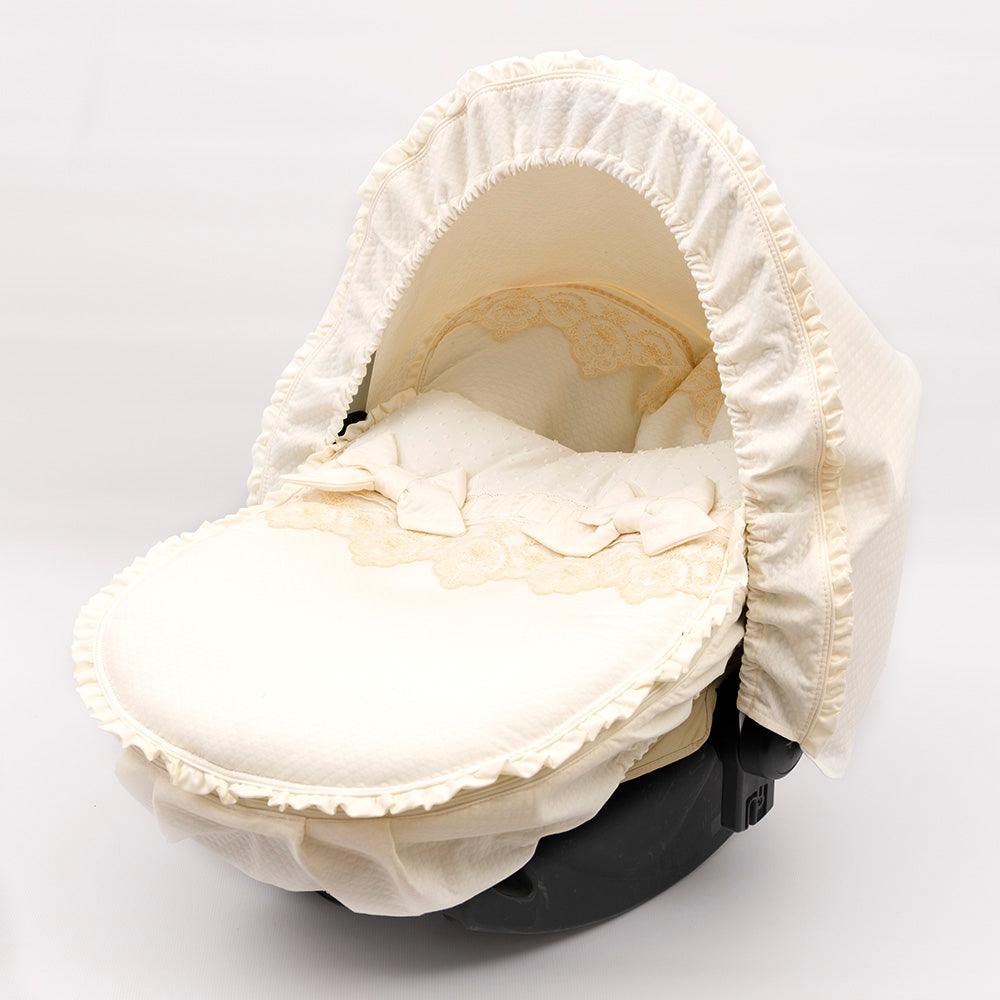 Saco Maxi Cosi Beige Puntillas Bebiti Nanetes - Nanetes #