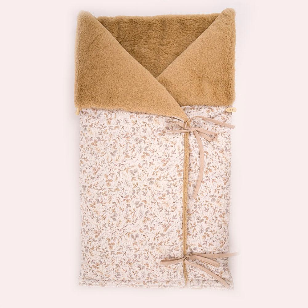 Saco Nana Invierno Bebe Polar Flores Camel Bebiti by Nanetes - Nanetes #