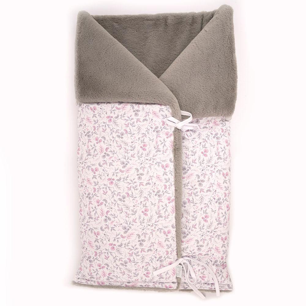 Saco Nana Invierno Bebe Polar 205 Flores Rosa Bebiti by Nanetes - Nanetes #