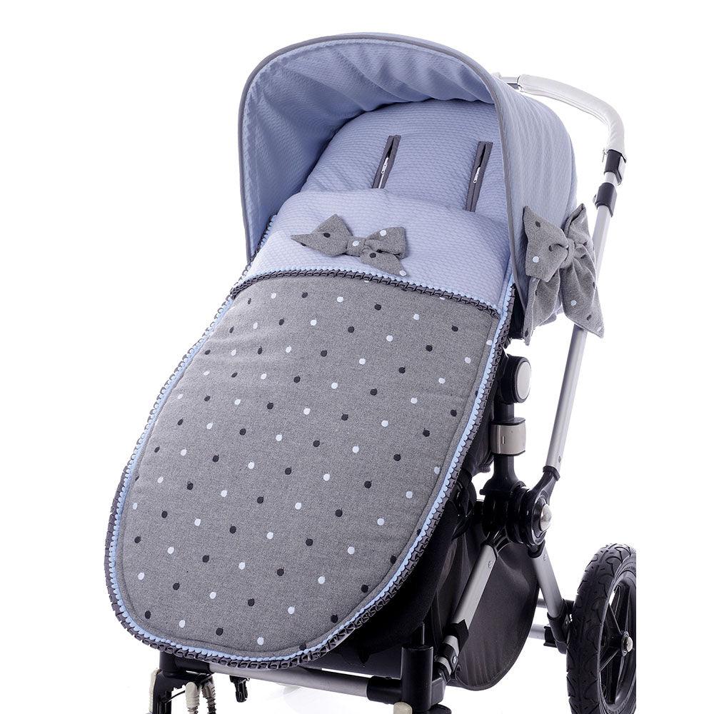 Saco Silla Invierno Paseo Bebé a Medida 694 Paño Topos Bebiti by Nanetes - Nanetes #