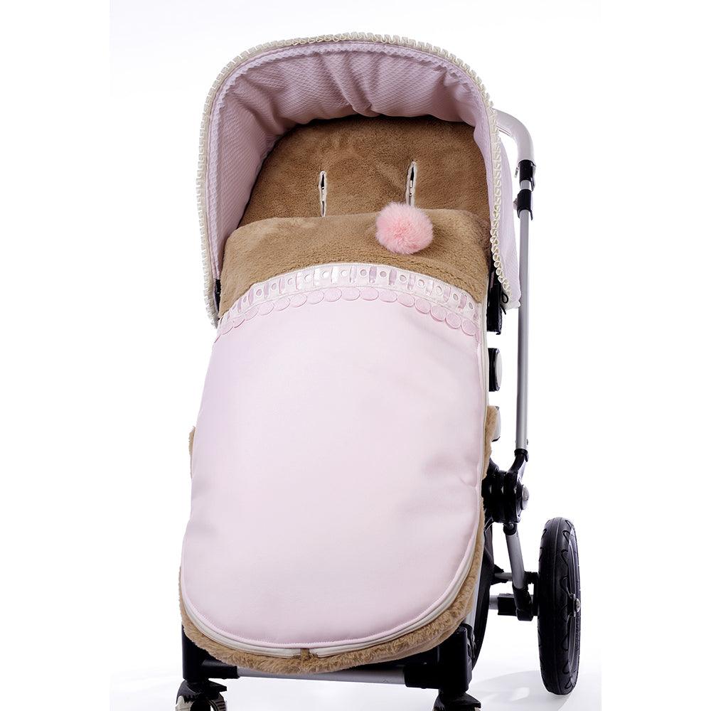 Saco Silla Invierno Paseo Bebé a Medida Polipiel Pompon Bebiti by Nanetes - Nanetes #