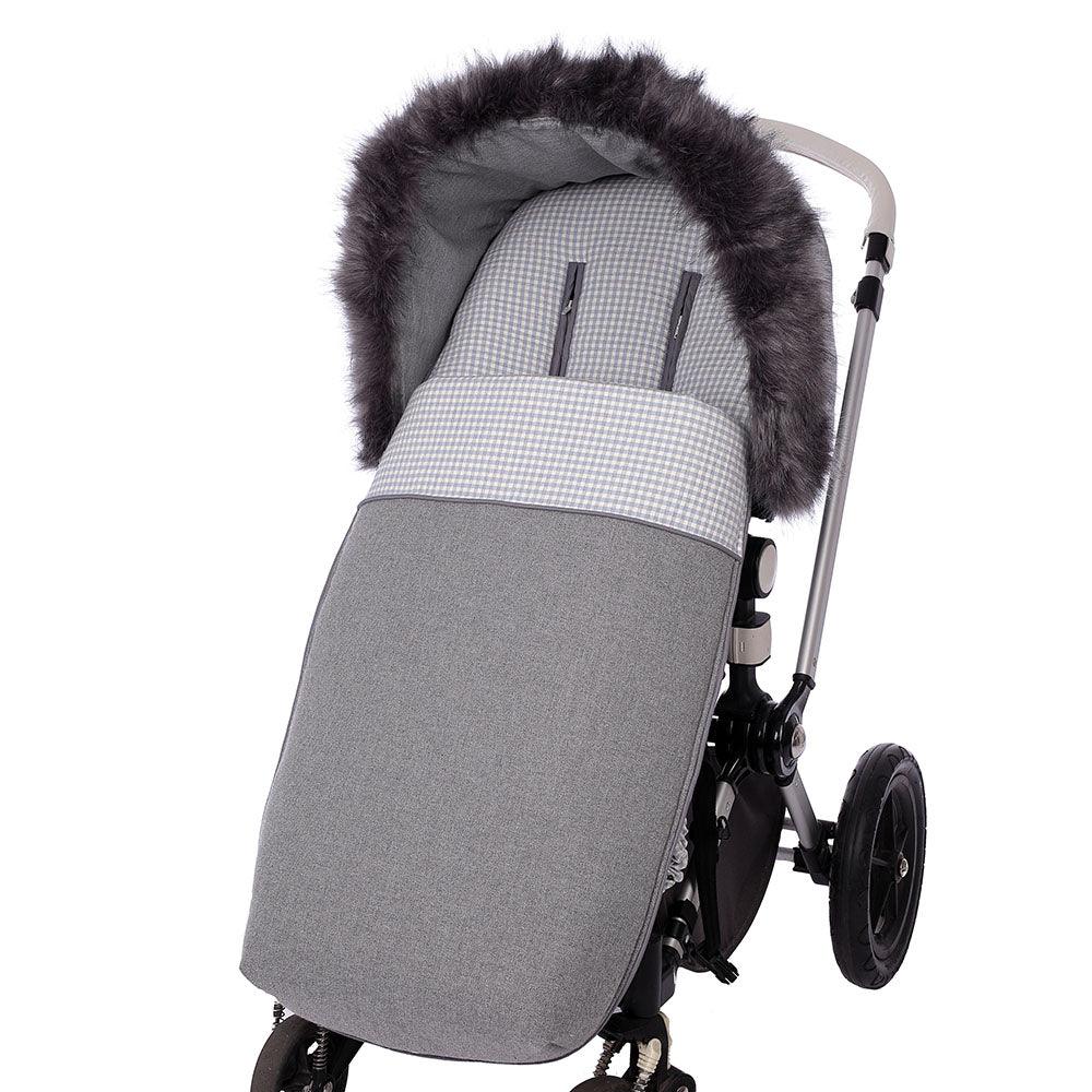 Saco Invierno Silla Bebé Gris vichy Bebiti Nanetes - Nanetes #