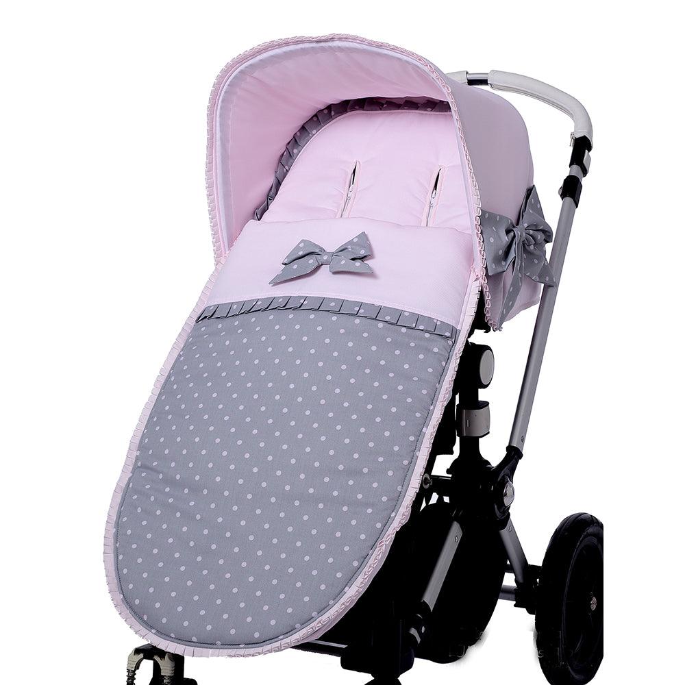 Saco Silla Paseo Bebé a Medida 740 Topos Bebiti by Nanetes - Nanetes #