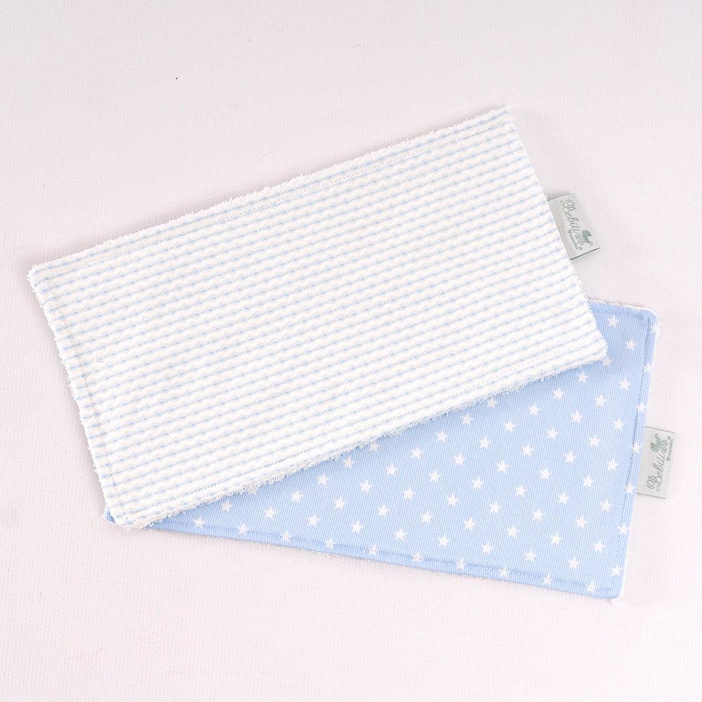 Seca babitas Pack de 2 para Bebé Estampado Estrellas Celeste 8 - Nanetes #