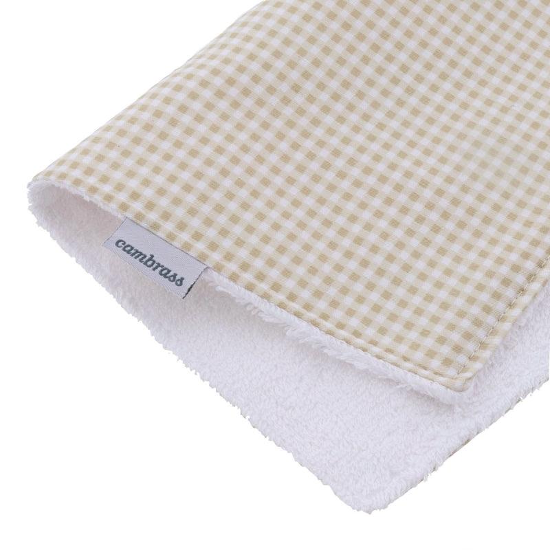 Seca Babas Bebé Cambrass Vichy Beige - Nanetes #