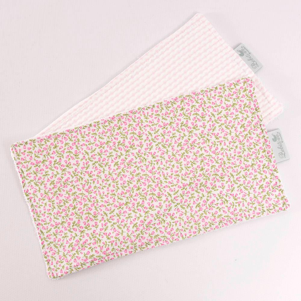 Seca babitas Pack de 2 para Bebé Estampado Niña Flores Rosa 2 - Nanetes #
