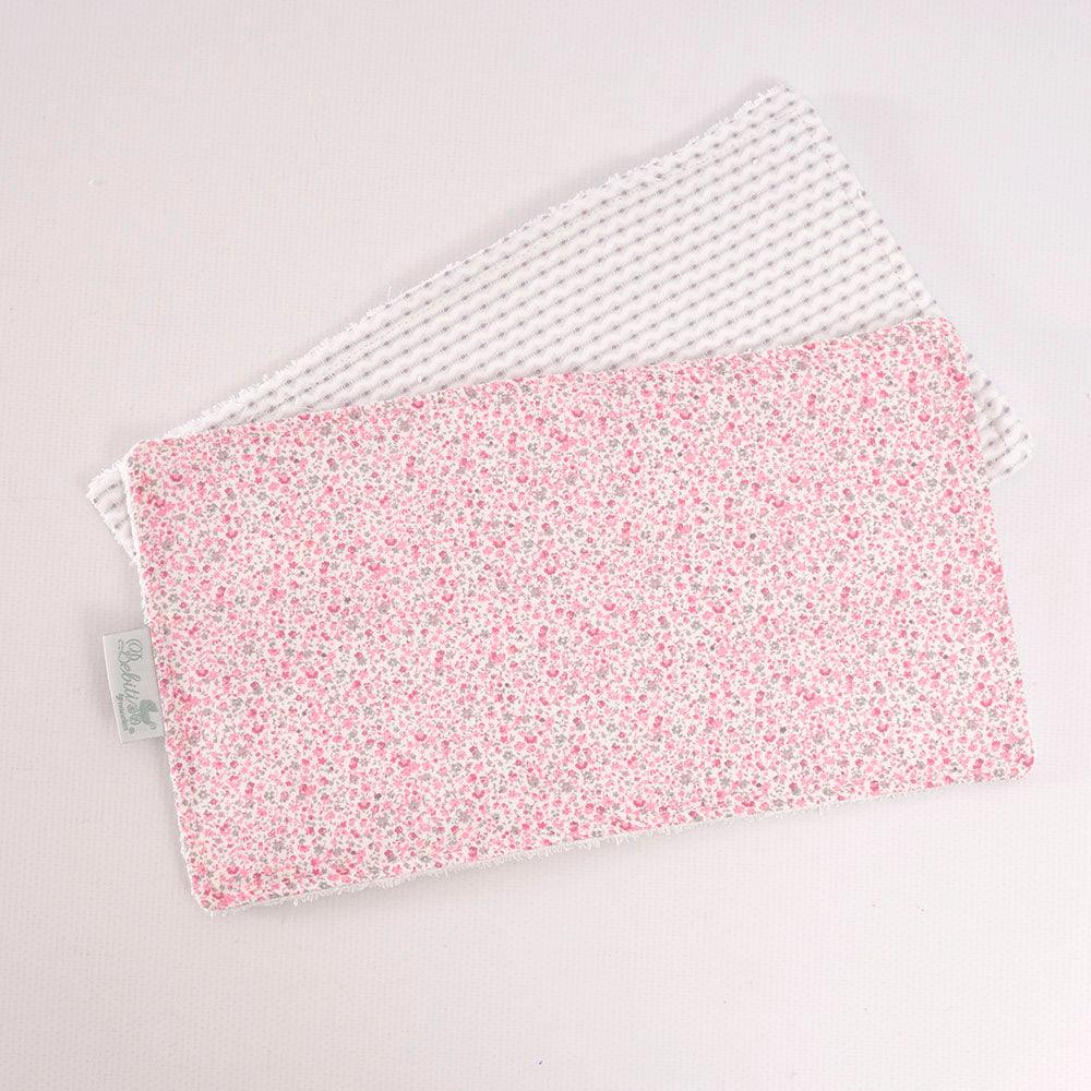 Seca babitas Pack de 2 para Bebé Estampado Niña Flores Rosa 1 - Nanetes #