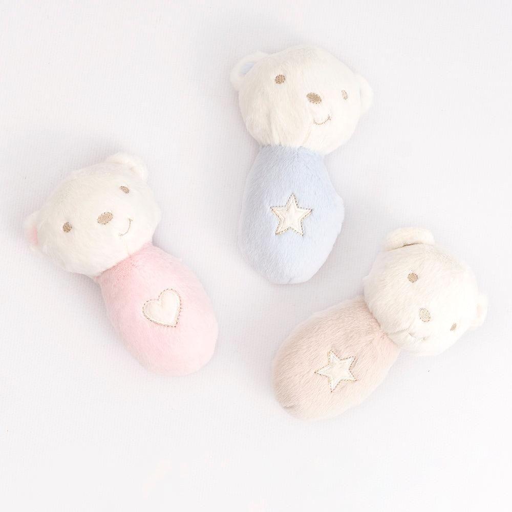 Sonajero Peluche Bebé Osito Colores - Nanetes