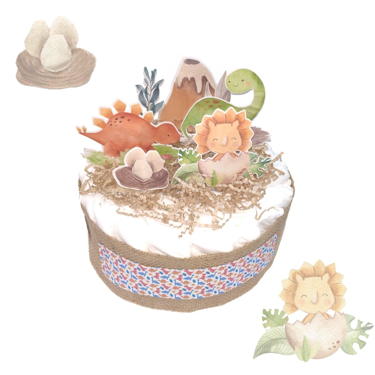 Tarta de Pañales Dinos - Nanetes