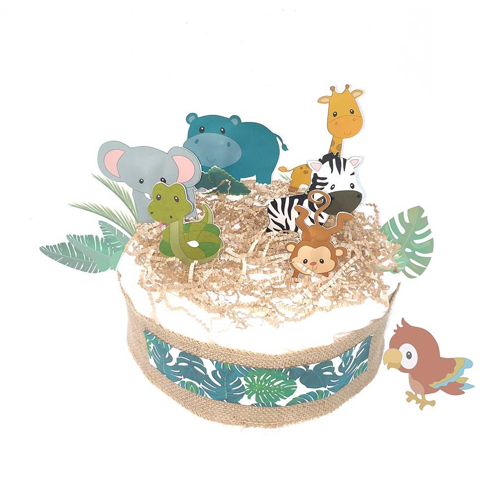 Tarta de Pañales Jungla - Nanetes #