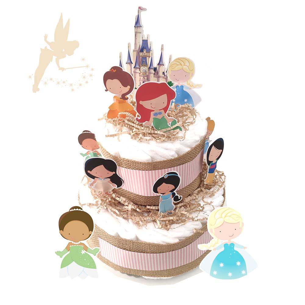 Tarta de Pañales Princesas - Nanetes #