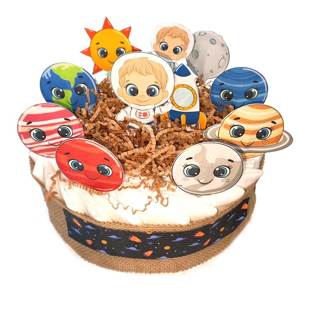 Tarta de Pañales Space - Nanetes #