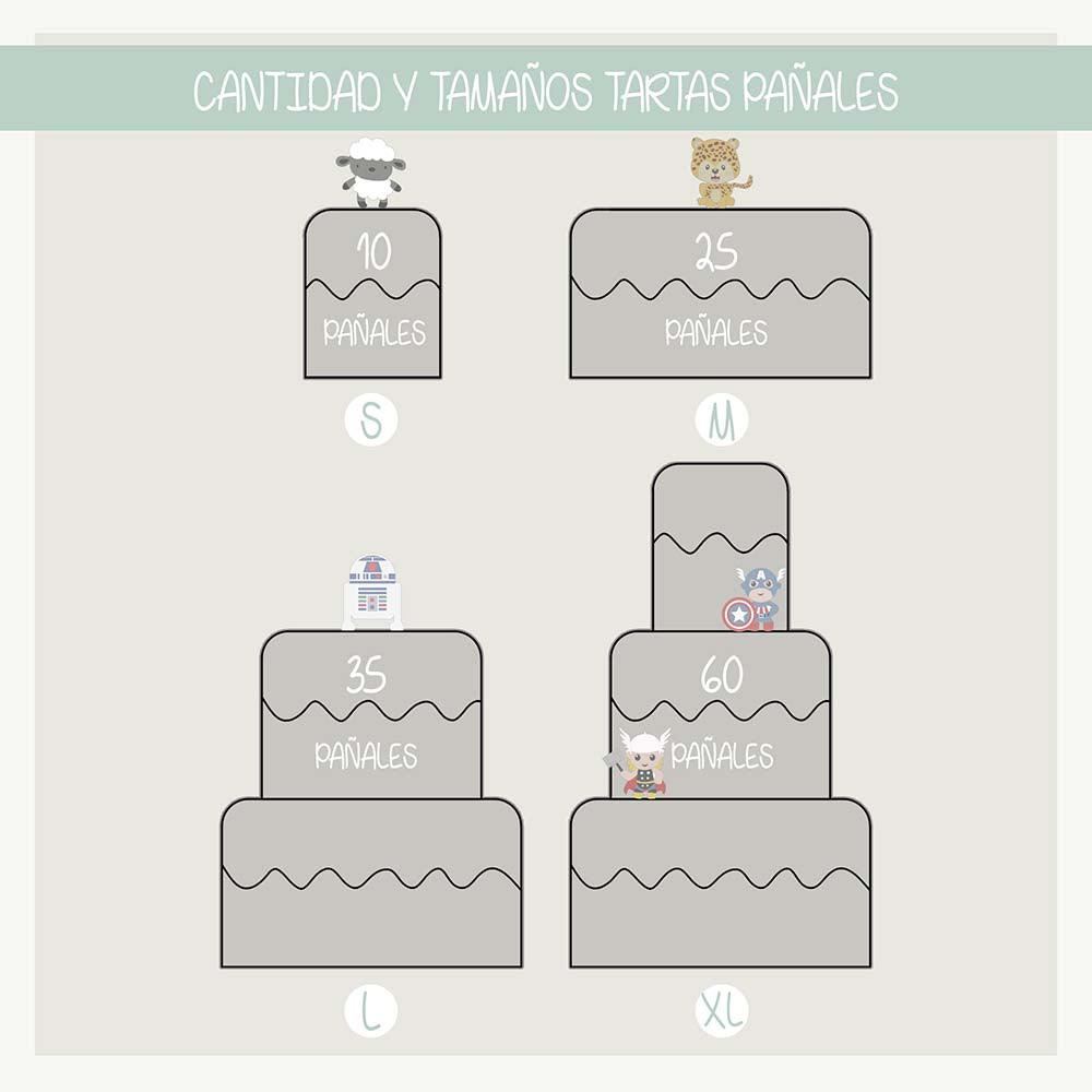 Tarta de Pañales Monstruos SA - Nanetes #