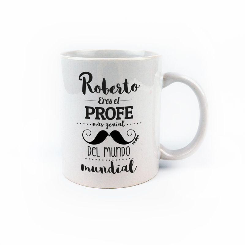 Taza Personalizada mejor profe bigote - Nanetes #