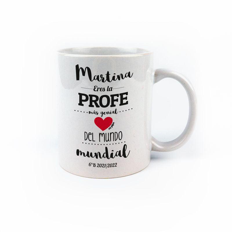 Taza Personalizada La mejor profe corazon - Nanetes #