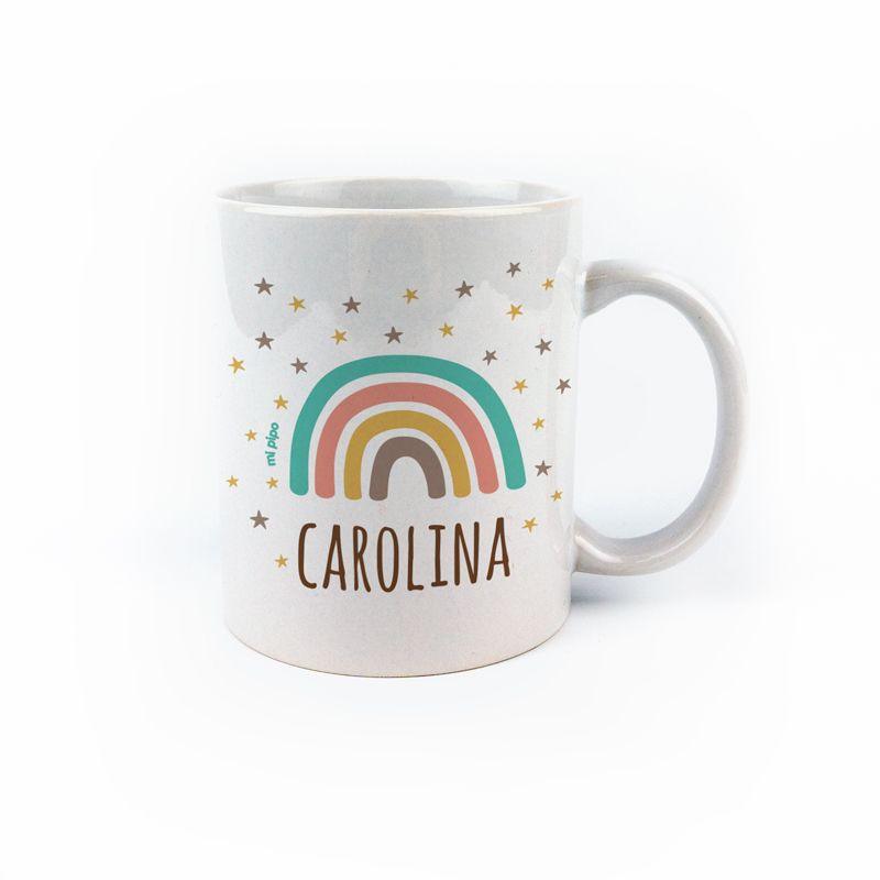 Taza infantil personalizada arco iris Mi Pipo - Nanetes #