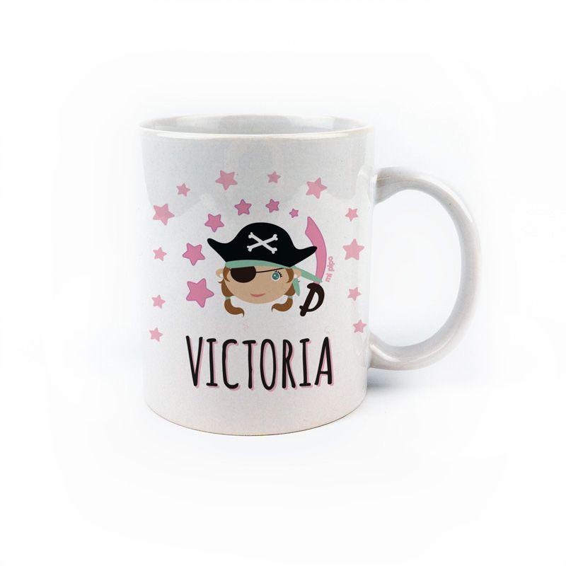 Taza infantil personalizada pirata niña Mi Pipo - Nanetes #