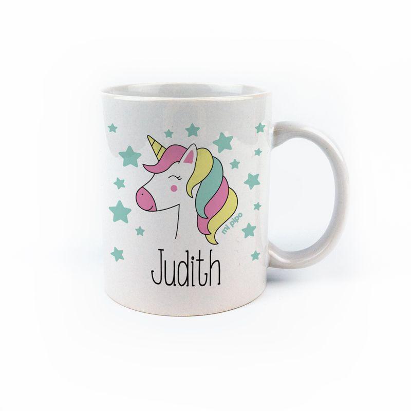 Taza infantil unicornio personalizada Mi Pipo - Nanetes #