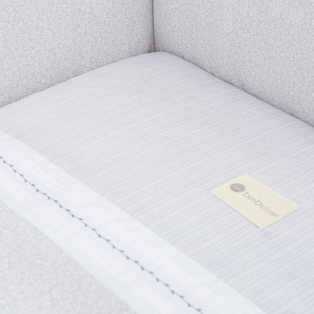 Edredón con Protector Cuna Bebe Provenza Gris Bimbi Class - Nanetes #