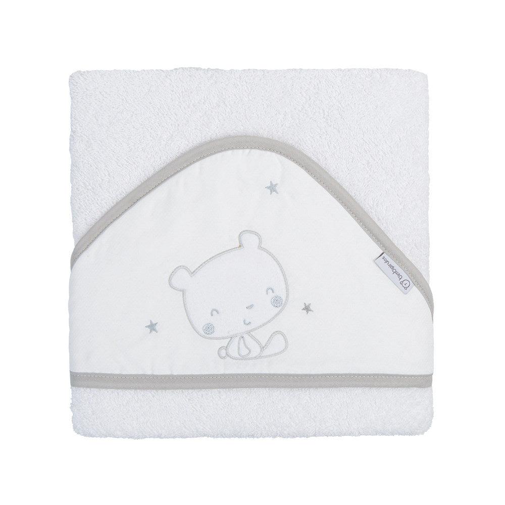Toalla Bebé Dolce gris osito Bimbi Pirulos - Nanetes #