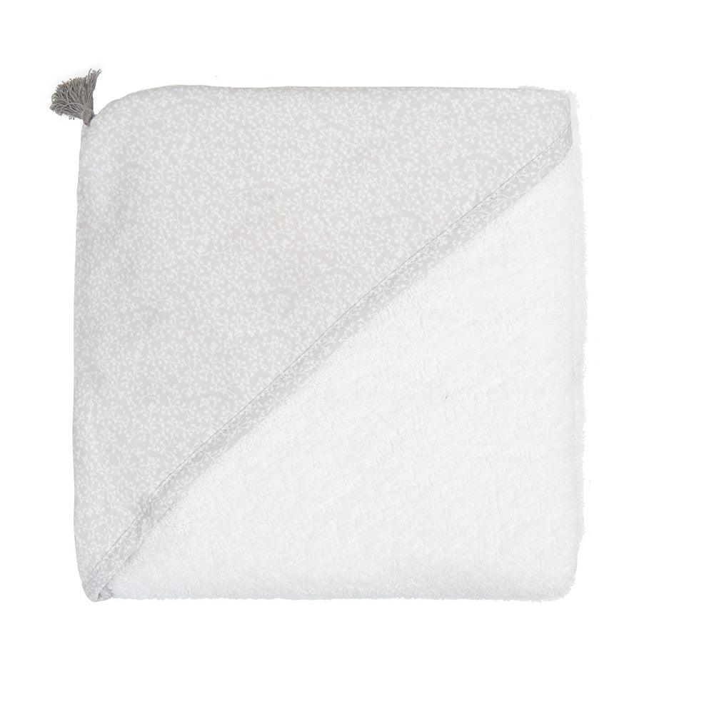 Toalla Bebe Capucha Provenza Gris Bimbi Class - Nanetes #