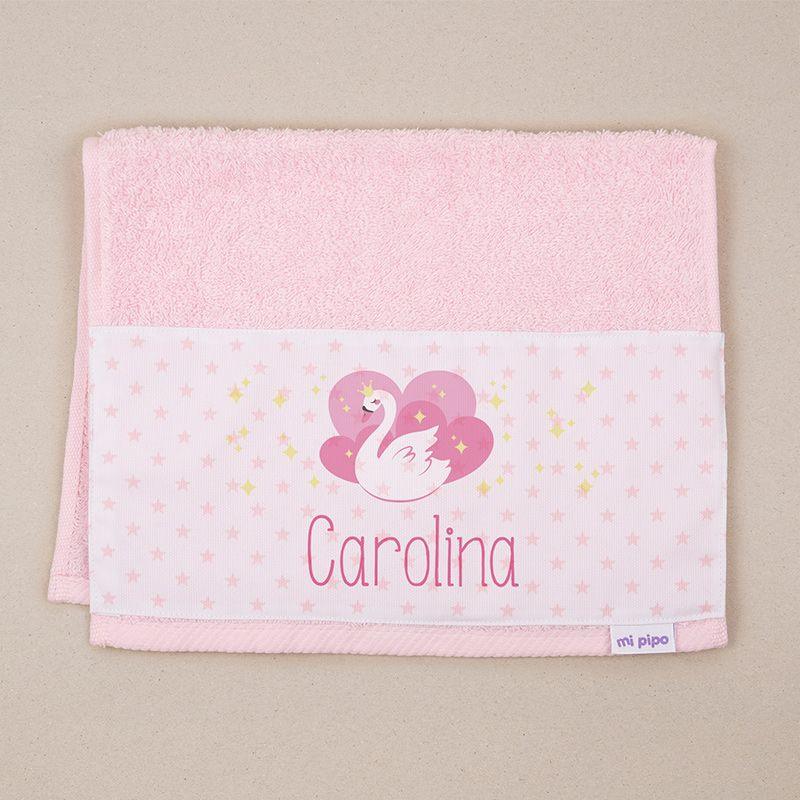 Toalla Personalizada cisne rosa mi pipo - Nanetes #