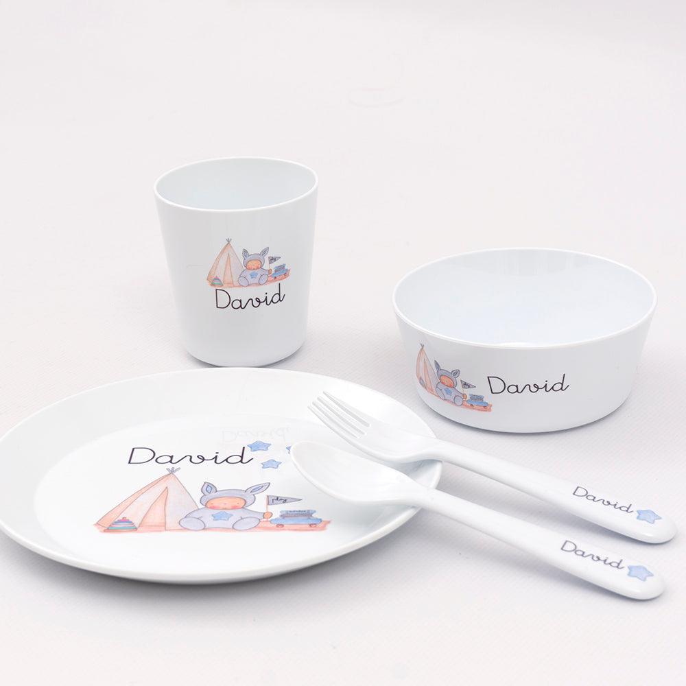 Vajilla Infantil Camping Azul Boann - Nanetes #