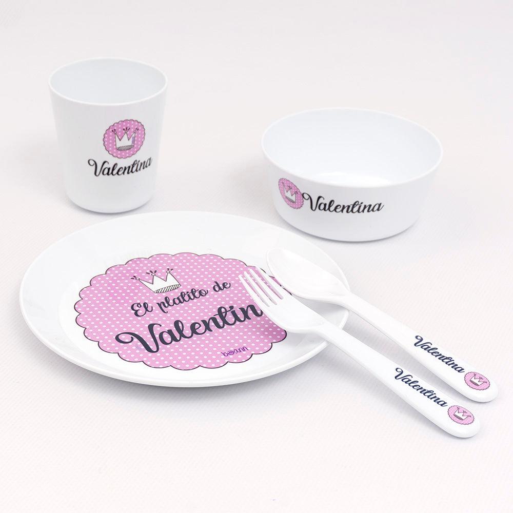 Vajilla Infantil Blonda Rosa Boann - Nanetes #