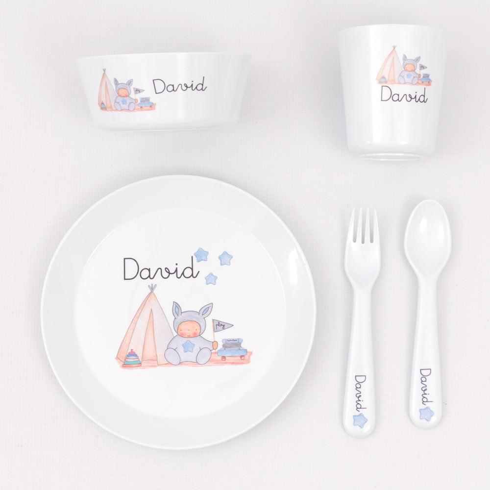 Vajilla Infantil Camping Azul Boann - Nanetes #